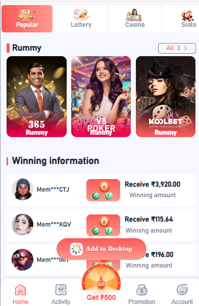 Recording results from Daman Game Login