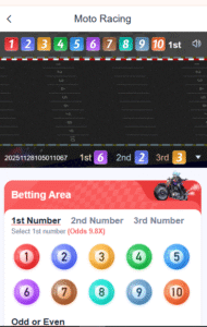 MotoRace Play Gameplay Interface on Daman Games Platform