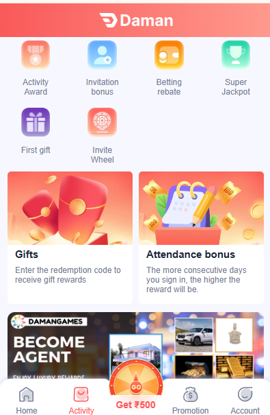 Player enabling Daman Game Sign feature for quick login
