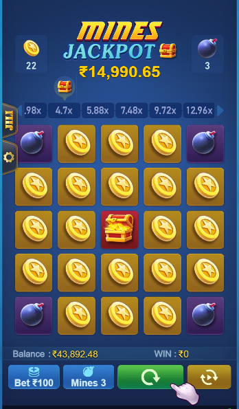 daman game login screen for Mines Play users”